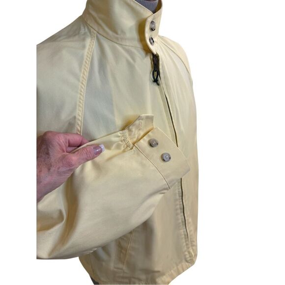 London Fog Men’s Vintage Butter Yellow Windbreaker Sz. 40 Zip Up 2-Button Collar - Picture 6 of 11